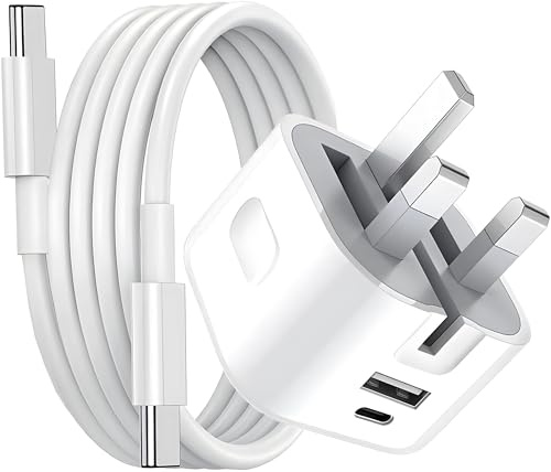For iPhone 17 16 15 Charger, 20W Fast Charger Plug and 1M USB C to C Cable | For iPhone 17e/17 Pro/17 Pro Max/Air/16/16 Plus/16 Pro Max/15/15 Plus/15 Pro/15 Pro Max/iPad Pro/Air/Mini (White)