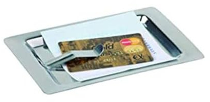 DRW Bandeja Cuenta Camarero con Clip Acero Inoxidable 12 Unidades 11x2x17 cm