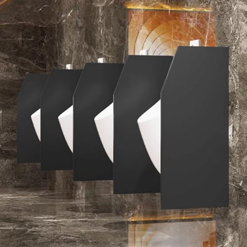 Pantalla de orinal de privacidad montada en la pared, partición duradera para inodoro para mayor privacidad en baños públicos, hoteles, escuelas y estaciones, ideal para zonas de alto tráfico