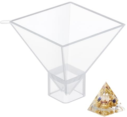 Didiseaon Silikon Gießform Pyramide Transparent Wiederverwendbar für Epoxidharz DIY Ornament Handwerk mit Hoher Elastizität und Glatter Oberfläche für Kreative Bastelarbeiten