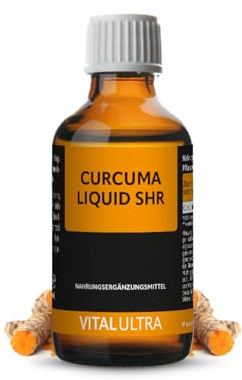 Vital Ultra Curcuma Liquid SHR – 50 ml Tropfen - hochdosierter Mizell-Curcuminoid-Extrakt mit 185-fach verbesserter Bioverfügbarkeit – ohne Piperin - aus Deutschland