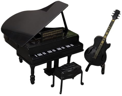 Modèle De Piano - PP, comme Indiqué Mini Piano À Queue Décoratif avec Détails Réalistes | Ornement Musical Miniature Léger Et Sûr, Mini pour La Décoration De Bureau, Les Vitrines, Les Chambres D'