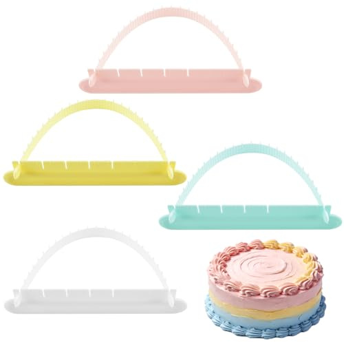 4-piece Cake Arch Guide Tool, Cake arc Ruler, facilitates Controlling arc Size and Position, Suitable for Beginners and Bakers.