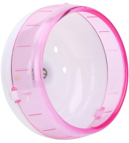 HEEPDD Rueda para Hámster Rodillo Silencioso de Plástico Rosa Rueda de Ejercicio para Animales Pequeños 4,53 X 4,53 X 3,54 Pulgadas para Actividades y Juegos Diarios en Jaula de Jerbo Hámster Enano