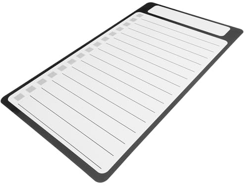 TOMETURE Bloc-notes Magnétique pour Liste de Courses Stylo, Film Pet Résistant et Design Moderne, pour Porte de Réfrigérateur ou Surface Métallique