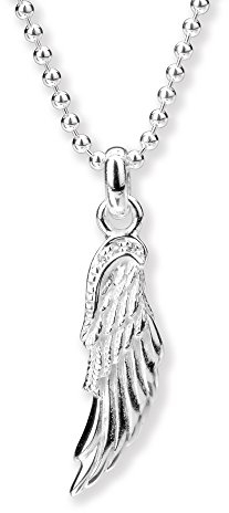 Heartbreaker Flügel Anhänger in Echtsilber aus der Kollektion Fly with me/Schöner Flügel Anhänger aus 925 Sterlingsilber mit Zirkoniapaveé für Damen/LD FM 31