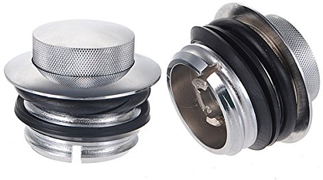 Alamor 82 Up Chrom Tankdeckel-Set für Harley Davidson