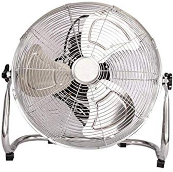XGHW Chrome Metal High Velocity Cold Air Circulator,12/14/16/18/20 Inch Chrome 3 Speed Floor Standing Gym Fan Adjustable Fan Head,Gym Floor FanHousehold/factory (Color : Chrome4)