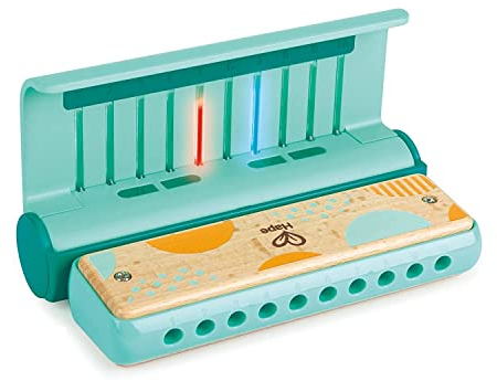 Hape Leuchtende Lern-Harmonica | Mundharmonika Musikspielzeug mit Licht für Kinder | ab 3 Jahren