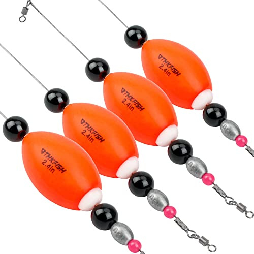 THKFISH Fiskeflottörer Bobbers Fiske Popping Kork Öring Float Rig Väg Popping Flytande Kork För Saltvattenfiske 4 st