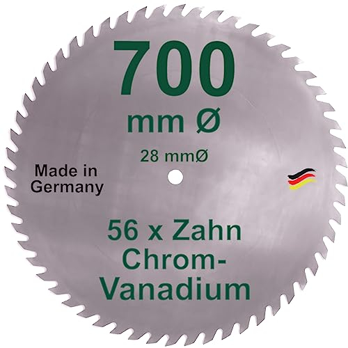 Sägeblatt CV 700 x 28 mm KV-A Wolfszahn Brennholzsägeblatt Kreissägeblatt Chrom-Vanadium für Brennholzsäge Wippsäge und Brennholz
