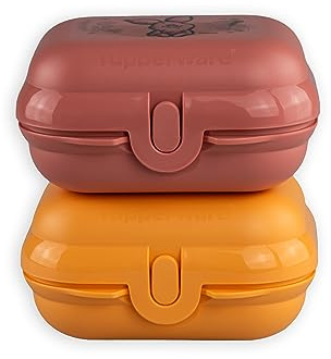 Tupperware (2 To Go Mini-Twin Größe 1 Winnie Pooh Rosa Ferkel + Orange Tigger (inkl. Orangenschäler)