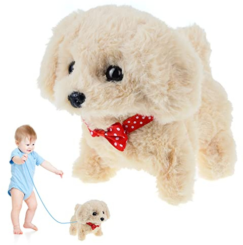 Toy Dogs for 1-3 Year Old Walking Dog Toys for Kids Age 1 2 3 Toy Puppy Electronic Interactive Dog Toy Gifts Age 2 3 4 Plush Doys Toy for Boys Girls Kids Birthday Gift Present 1 2 3 4 Year Old