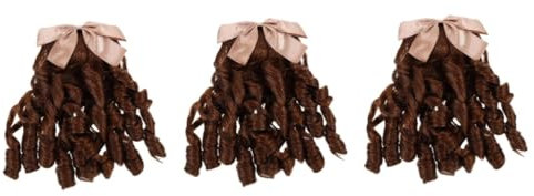 FOMIYES 3pcs Hair Accessories Curly Ponytail Bow Victorian Wig Ladies Wig Hair Replacement
