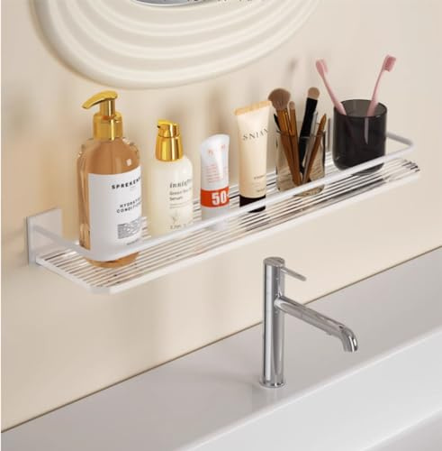 AJINGELA An der Wand montiert Schwimmend Acryl Lagerregal,Badezimmer Regal Platzeinsparung Rostfest Extra stark Schwebende Regale(50CM)