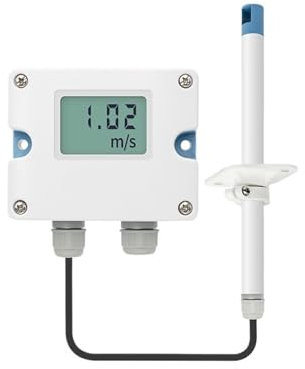 SHYISY Trasmettitore del Volume dell'Aria del sensore anemometro con Display Digitale LFS10 4-20MA/0-10V/RS485 Tipo Split (Color : RS485)