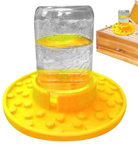 Bienenbewässerungsstation Einmachglas, Bienenwasserspender | Bienenfutterspender für Bienenstöcke, Einmachglas,Zuckerwasser- und Honig- -Eingangs-Futterspender, Garten-Bienenbecher, effizienter B