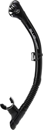 Cressi Scilla Snorkel Black - Tubo Snorkel Dry Unisex per Immersione Apnea e Snorkeling, Nero, Taglia Unica