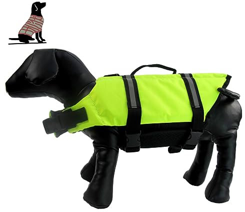 COLLBATH Schwimmweste Für Große Hunde Atmungsaktiv Mit Tragegriffen Und Schnellverschlüssen Für Strandspaziergänge