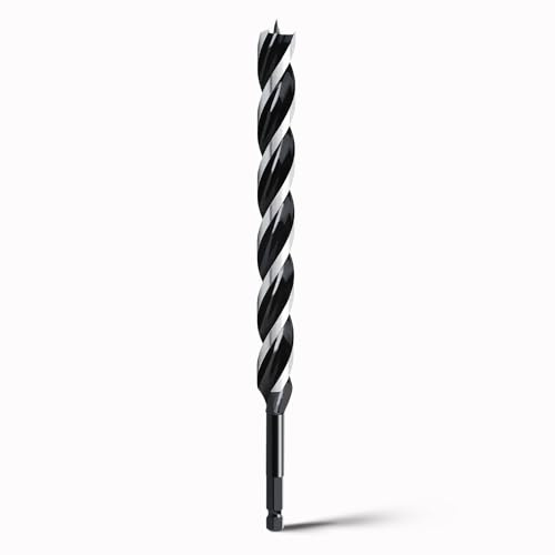 hsawbit Wood Drill Bits, 22mm x 300mm Auger Drill Bit Extra Long | Hex Shank Big Drill Bits Wood Plastic, Drywall Woodworking Large Hole Drill Bit