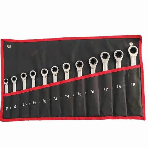 Juego de llaves, llave inglesa con trinquete combinado, juego de llaves métricas, herramientas manuales, herramientas de tuerca de vaso de engranaje de torsión, un juego de llaves (color: juego de 9 p
