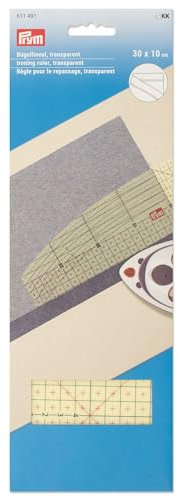 Prym 611491 Bügellineal, transparent, 30 x 10 cm