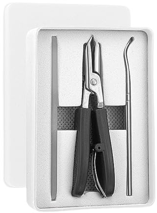 Set Di 3 Tagliaunghie, Tagliaunghie Obliquo, Lime E Strumenti per La Rimozione Delle Unghie, Strumenti Di Alta Precisione per Manicure E Pedicure, Tronchesino Unghie Piedi, Acciaio Inossidabile, 9,1cm