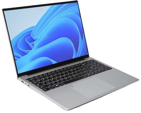 Laptop da 32 GB, Laptop Aziendale da 16 Pollici con CPU Celeron N5105, Display FHD 1920x1200, 2,4 G 5G WiFi, Camera per 11Pro (128GB Spina Europea)