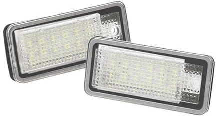 XEXJHQQ Auto Luci Targa per A3 2003 2004 2005 2006 2007 2008 2009 2010 2011 2012 2 Pezzi Luce Targa 6000K Bianco Luce Targa Auto Licenza Numero Targa Luce