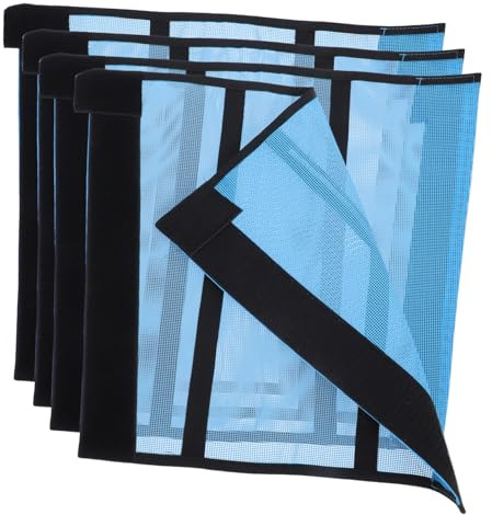 WEKADRIN Set Da 4 Stivali Anti-mosche Per Cavalli in Rete Plastica Traspirante, Protezione Gambe Cavallo Contro Morsi e Affaticamento, Adatti Per Allevamenti e Competizioni Equestri, Colore Blu