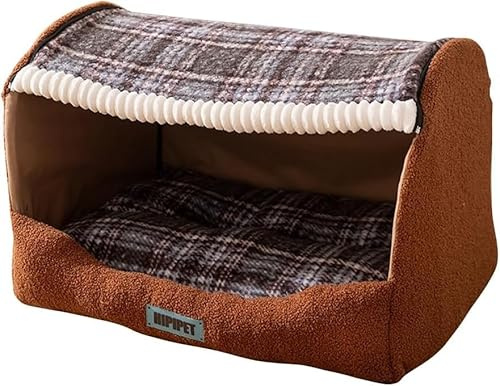 BANTASE Gemütliches Hundezelt & Katzenhöhlenbett – Herausnehmbares Kissen, Waschbar, Warm & Süß(B,XXL)