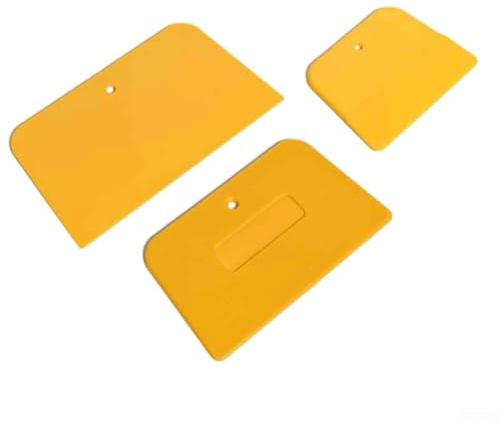 Lot de plusieurs racloirs de mastic automobile avec film plastique pour peinture en tôle pour enlever les bulles d'air et améliorer les surfaces de peinture de voiture (dur)