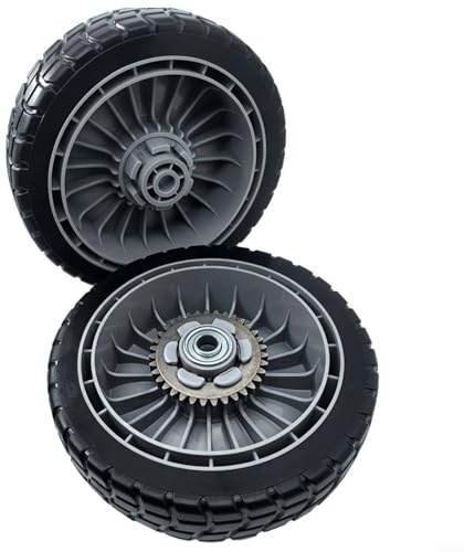 Lawnoval Rasenmäher-Räder für Honda HRR216 HRS216 HRT216-20,3 cm Durchmesser, 5,1 cm Breite, 1,27 cm Bohrung – Kunststoff + Gummi + Metall – 2 vorne und 2 hinten (2 Stück vorne und hinten)