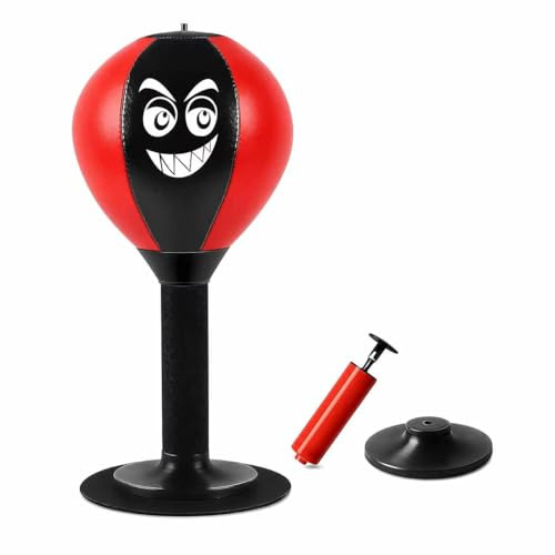 Punchingball Tisch, Freistehender Desktop-Boxsack, Schwarz
