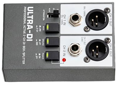 GMBYLBY Scatola Stereo Professionale Design Attivo Custodia in Metallo Chitarra Basso Tastiere Ottimizzatori segnali Scatola Corrispondenza impedenza Attiva Custodia in Metallo Studio Live