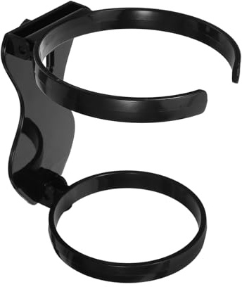 ORFOFE Portavasos Plegable Negro para Bolso de Playa, Accesorio Portátil Resistente de Plástico para Viajes al Aire Libre, Organizador Compacto para Botellas y Vasos, Adecuado para