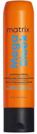 Matrix Mega Sleek - Acondicionador alisador antiencrespamiento profesional para todo tipo de cabello, desenreda, hidrata y protege el cabello de la humedad, 300 ml