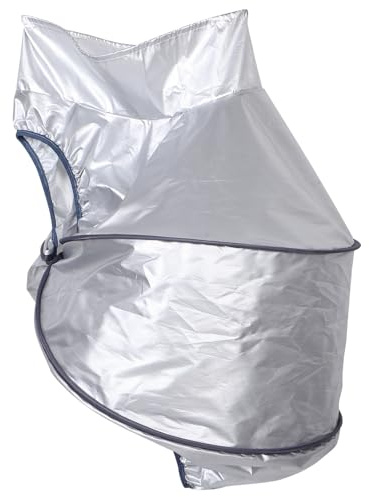 BETOOKY Casco per Asciugatura Chioma Professionale Argento in Poliestere Design Spazioso ed Elastico Adatto a Lettini Shampoo per Un'esperienza Comoda e Sicura