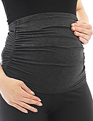 YESET Umstands-Mode Bauchband Fleece Thermo Bauch-Bund Bauchbinde Band dunkelgrau