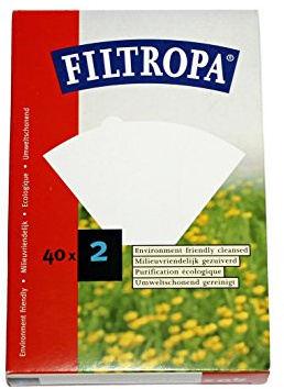 2 Boxes of Filtropa Size 2 Filter Papers, Pack of 40, White