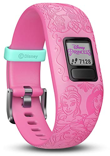 Garmin vívofit jr. 2 digitale, wasserdichte Action Watch im Disney Prinzessinnen Design für Mädchen ab 4 Jahren, mit spannender Abenteuer-App, Schrittzähler, pink, Batterielaufzeit bis zu 1 Jahr