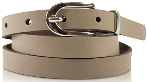fashionchimp Basic Damengürtel aus 100% echtem Leder, schmaler Gürtel, Breite ca. 1,5cm, Made In Germany