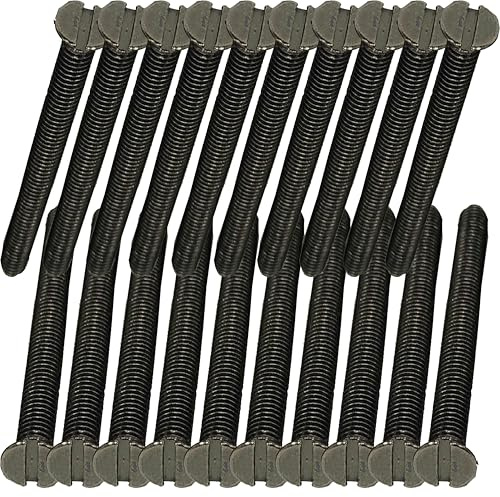 M3.5 x 40mm Long Black Nickel Electrical Socket & Switch Screws, Pack of 20 – Countersunk Flat Head Slotted Plate Mounting Screw for UK Wall Sockets, Light Switches & Back Boxes (Flush Recessed Fix)