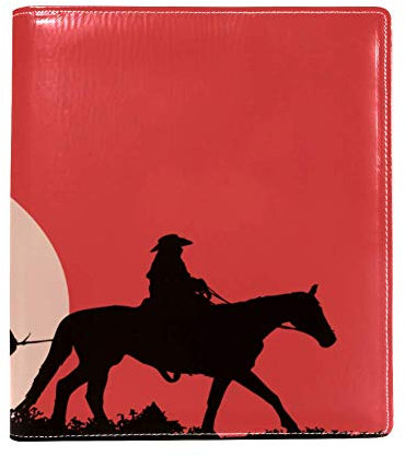 Man- und Pferde-Bucheinband, dehnbar, passend für die meisten Hardcover-Lehrbücher bis 22,1 x 16 cm, selbstklebend, waschbar und wiederverwendbar