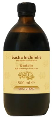 ERASVITAL® Sacha Inchi-olja – 500 ml – inka nötolja – Plukenetia volubilis l. – från kontrollerad ekologisk odling, från första kallpressning. Ursprungsland: Peru.