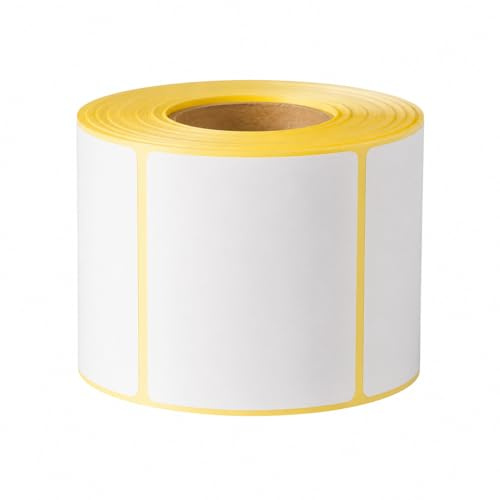 MDlabels termiska etiketter på rulle, 58 x 43 mm, 800 stycken, permanent självhäftande etiketter för streckkod, vågetiketter, vita etiketter, etiketter