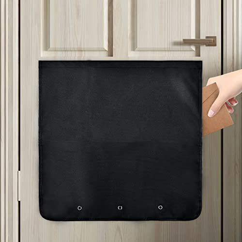DODUOS 52 * 51cm Letter Box Catcher for Front Door, Black Post Catcher for Letterboxes-No Tools or Screws Needed, Letter Box Cages Indoor for All Small Packages, Magazines, Post, Mail, Letter