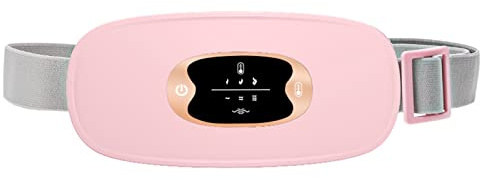 Layhou Tragbares kabelloses Heizkissen Gürtel Elektrisches Hüftgurtgerät für Frauen Taillenmassagegerät Bauch Taille Bauch Gebärmutter Wärmegürtel 3 Wärmestufen und 3 Massagemodi USB wiederaufladbar
