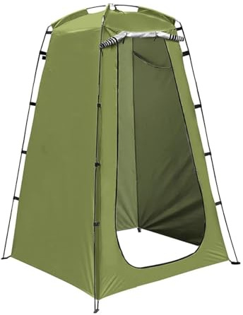 Schnellaufbauzelt for den Außenbereich, 190T silberbeschichtetes Tuch, wasserdicht, UV-beständig, tragbarer Umkleideraum for Campingdusche(Green)