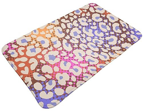 MUMICO Flickenteppich mit buntem Tierdruck, rutschfest, für Schlafzimmer, Wohnzimmer, Küche, Wohnheim, Eingangsbereich, Flur, Zuhause, dekorativ, 50 x 80 cm
